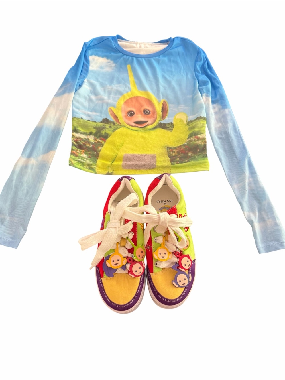 Dolls kill X Teletubbies sneakers with matching tank top